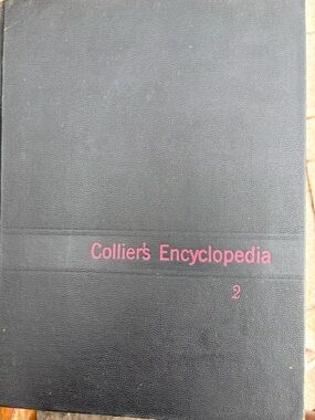 Collier's Encyclopedia Volume 1-18 Black Cover with Pink Text